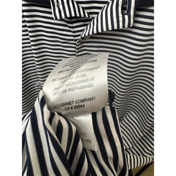 FootJoy Striped Golf Polo XL Navy White 1757 Golf Club FJ Logo - Picture 7 of 9